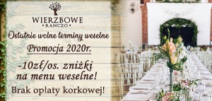 Powiedz Tak w 2020! 10 zł zniżki na osobę i brak korkowego!